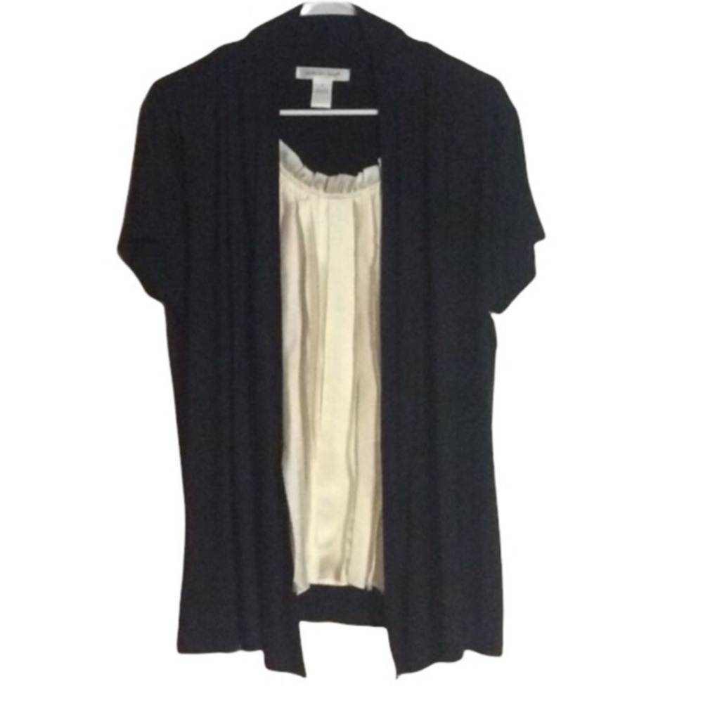 AUGUST SILK Mock 2-Piece BLOUSE Size Medium